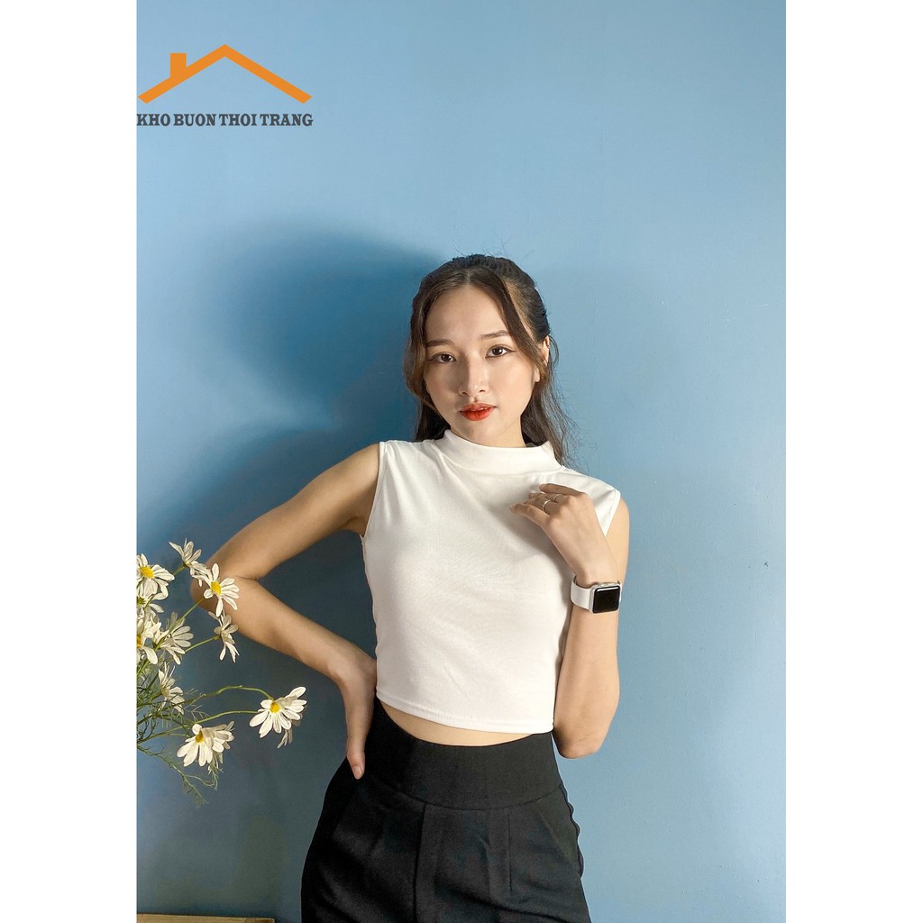 [Mã FAMAYWA giảm 10K đơn 50K] Áo ba lỗ cổ cao form croptop cho nàng cá tính | BigBuy360 - bigbuy360.vn