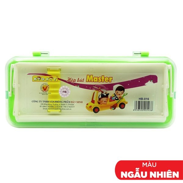 Hộp Bút Nhựa HB-016 Kidkit Master - Màu Xanh Lá (Mẫu Bao Bì Giao Ngẫu Nhiên)