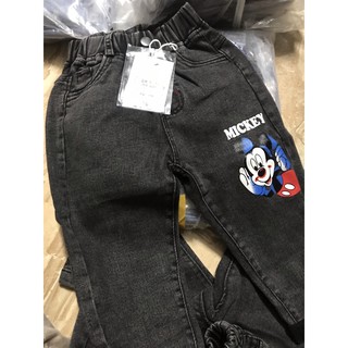 Quần bò mickey hàng qc cho bé