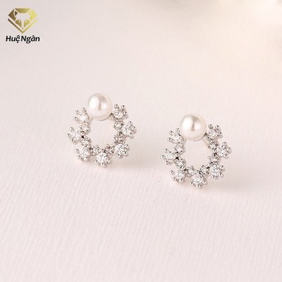 Bông tai bạc 925 Huệ Ngân - Vòng nguyệt quế RYE141042