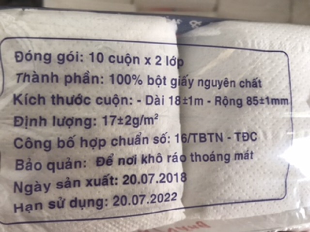 Giấy vệ sinh Cammy (10 cuộn/ bịch)