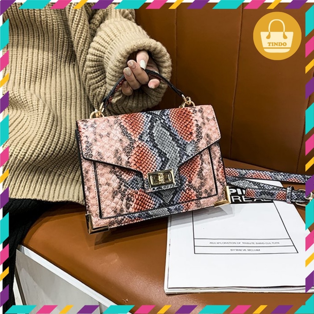 [SALE GIÁ GỐC] Túi xách nữ đeo chéo đẹp vân da rắn đa sắc thời trang cao cấp 2021 [5307]