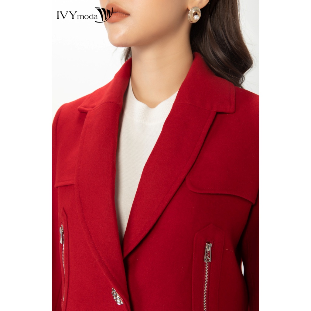 Áo khoác dạ dáng ngắn nữ IVY moda MS 67B9061