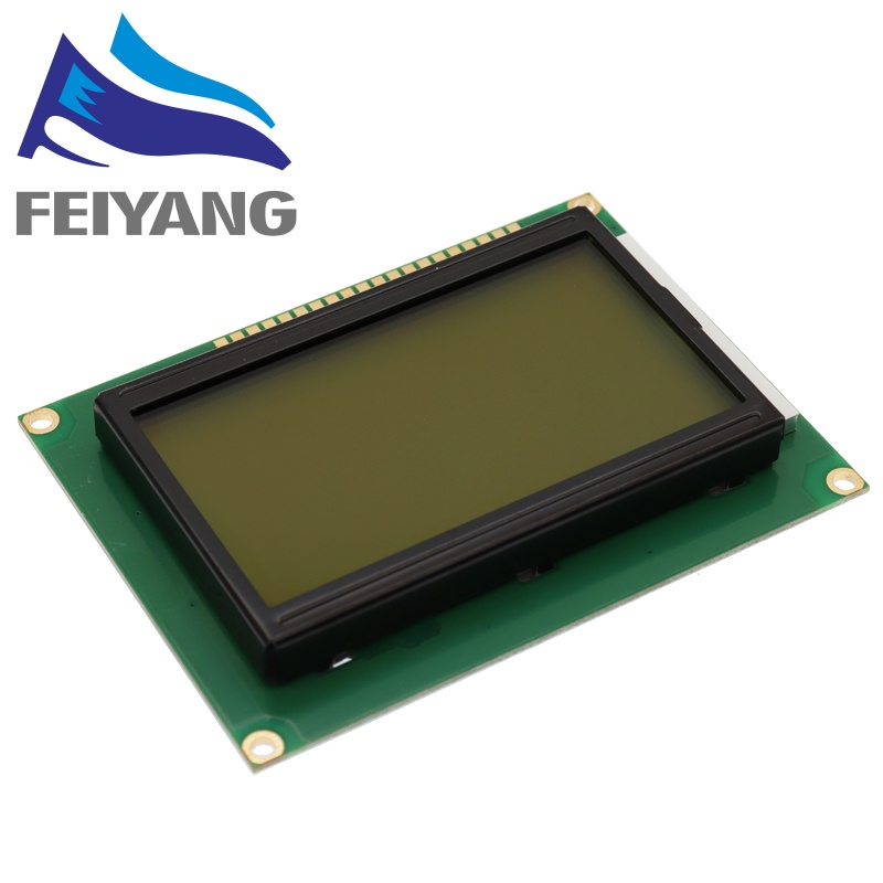 Mô-đun LCD 128 * 64 Chấm 5V Màn Hình Xanh Dương / Xanh Lá 12864 Có Đèn Sau ST7920 Cổng Song LCD12864
