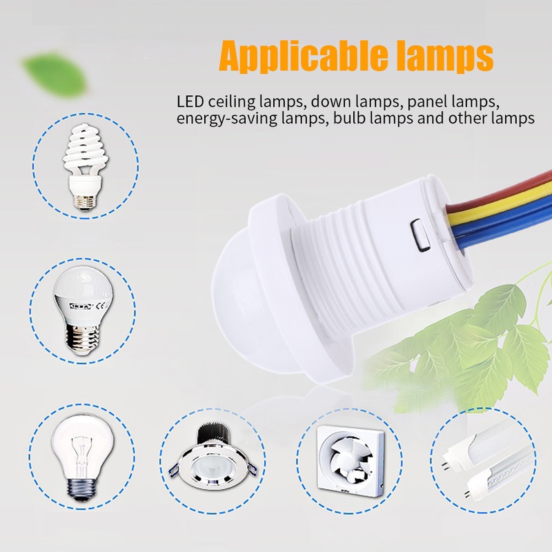 Công Tắc Cảm Biến Hồng Ngoại AC85-265V Tiết Kiệm Năng Lượng Cho Bóng Đèn