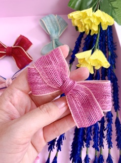 Kẹp mái nơ ruy-băng handmade