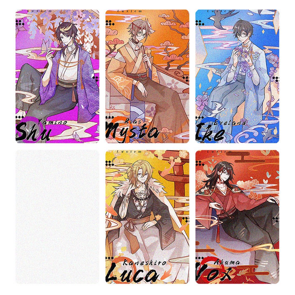 Ảnh card bo góc in hình LUXIEM ver TRANG PHỤC TRUYỀN THỐNG thẻ bo viền 5*8cm anime chibi