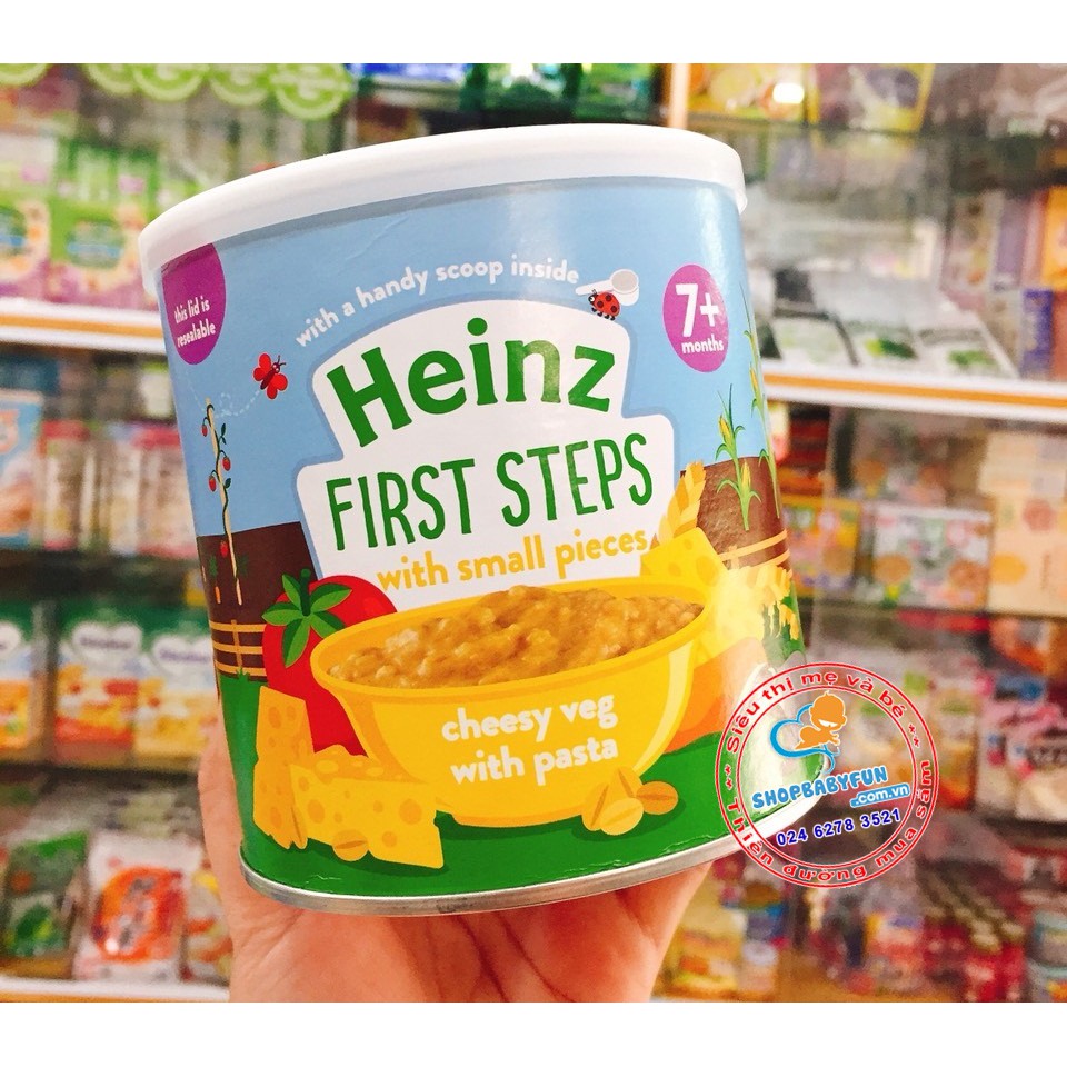 BỘT ĂN DẶM HEINZ ANH VỊ NGŨ CỐC PHO MAI CHO BÉ TỪ 7 THÁNG -LON 200G