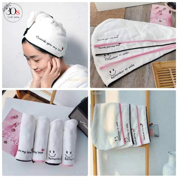 Khăn quấn ủ tóc siêu thấm nhanh khô