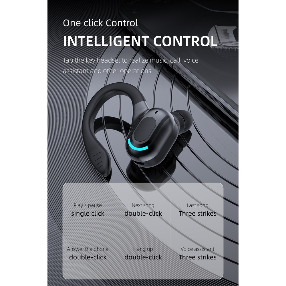 Tai Nghe Bluetooth Không Dây Twitch F8 TWS Dạng Móc Vành Tai Chống Thấm Nước