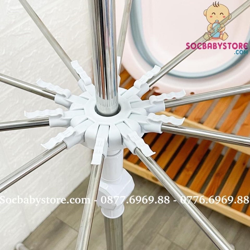 Cây phơi đồ Inox 3 tầng 60 kẹp