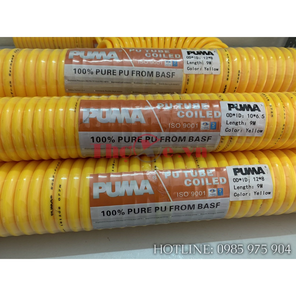 Dây hơi xoắn Puma, ống hơi lò xo cao cấp - Thế Giới Thợ Xe
