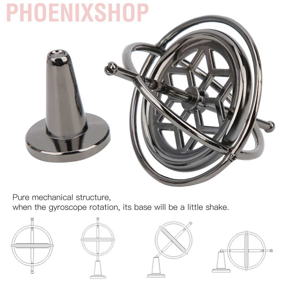 Compact Zine Alloy Gyroscope Stress Relief Fingertip Anti‑Gravity Decompression Toy