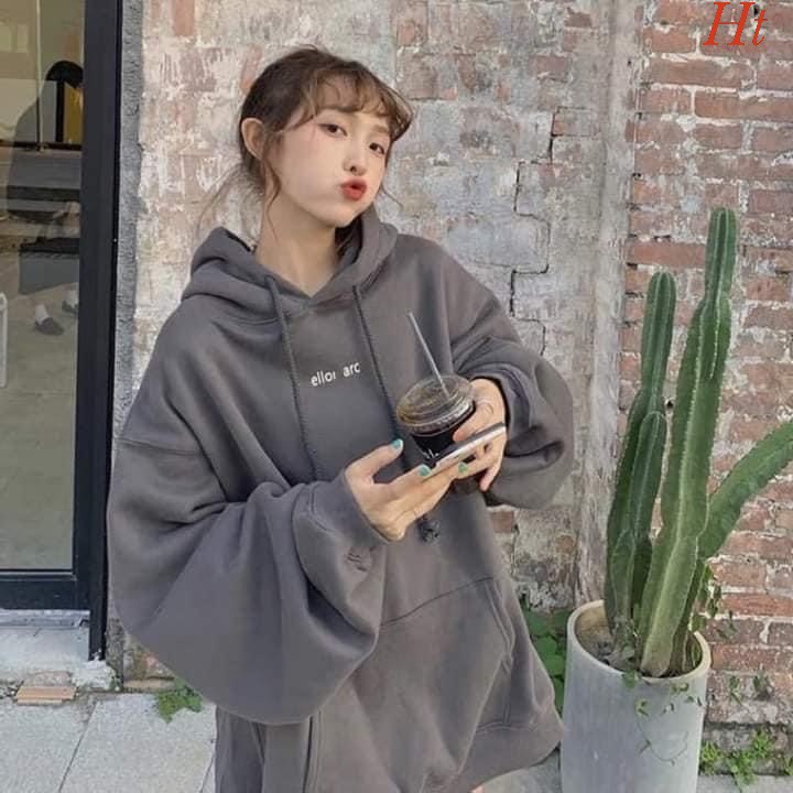 Áo hoodie , Ellon Áo nỉ nam nữ from rộng Unisex chất nỉ ngoại siêu dày dặn