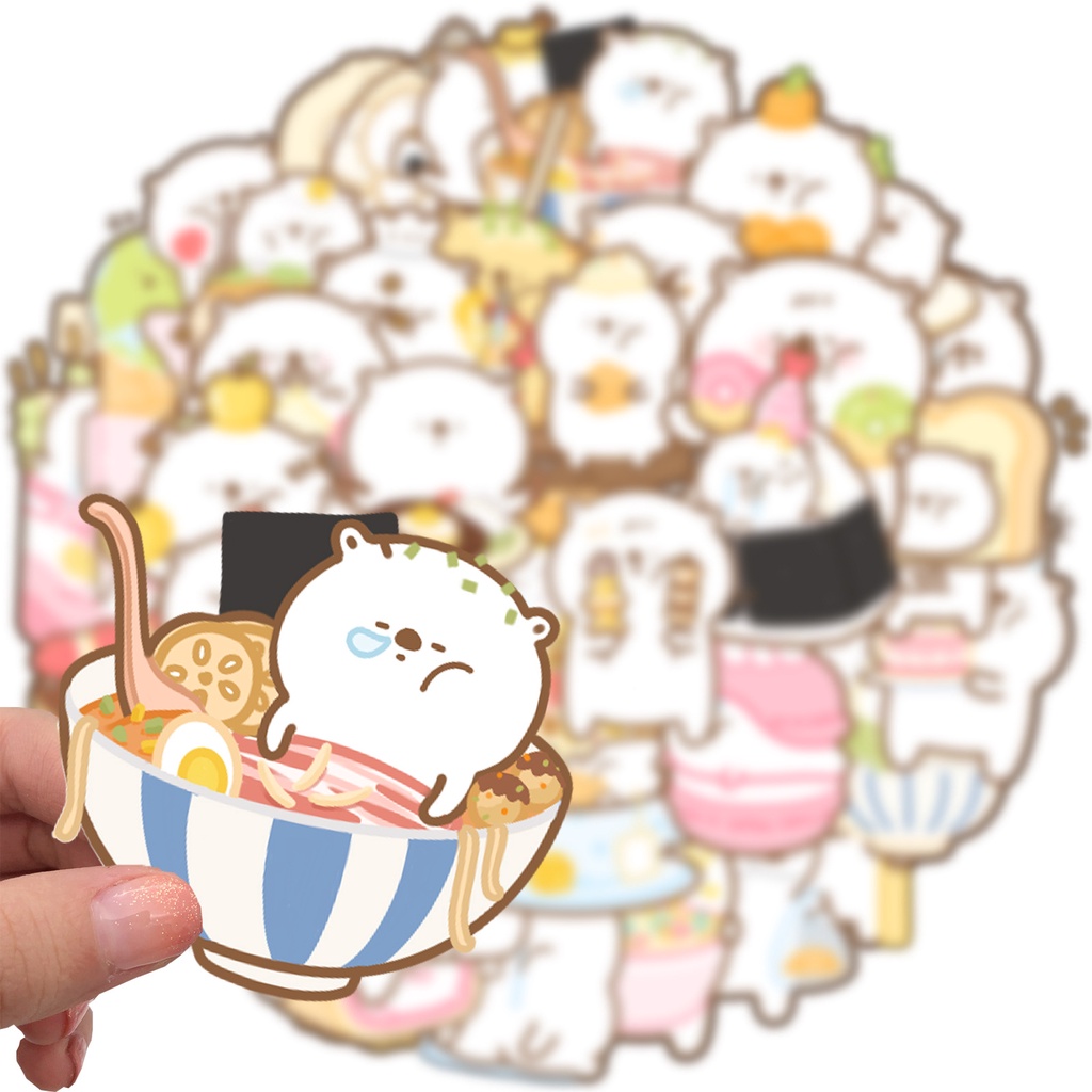 40 Sticker Dán Trang Trí Hình Đồ Ăn, Nhật Ký, Laptop, Điện Thoại