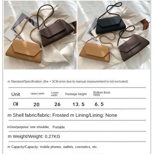 Túi đeo kẹp nách thời trang kiểu Pháp cho nữ