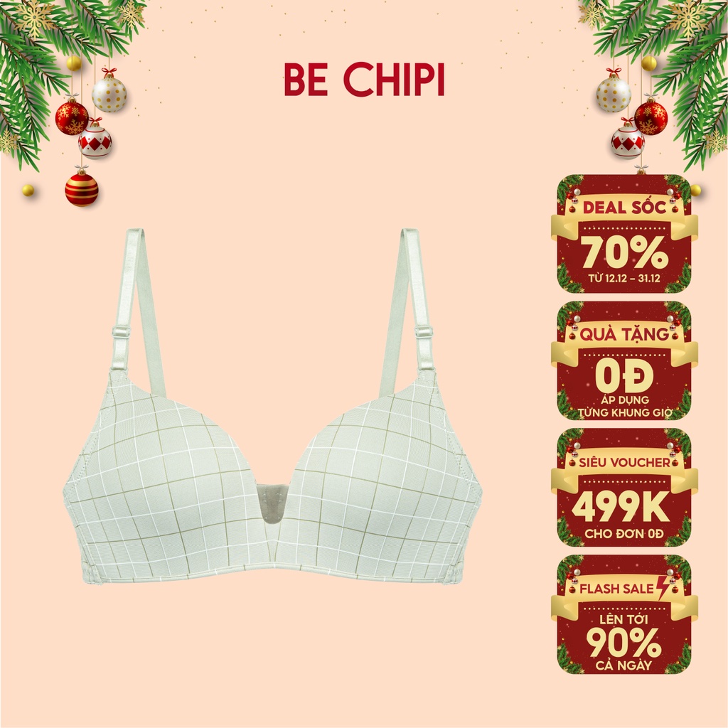 Áo Lót Không Gọng Đệm Mỏng Ôm Ngực Không Viên Họa Tiết Kẻ Caro By Bechipi - AL1556 - Hàng mới về