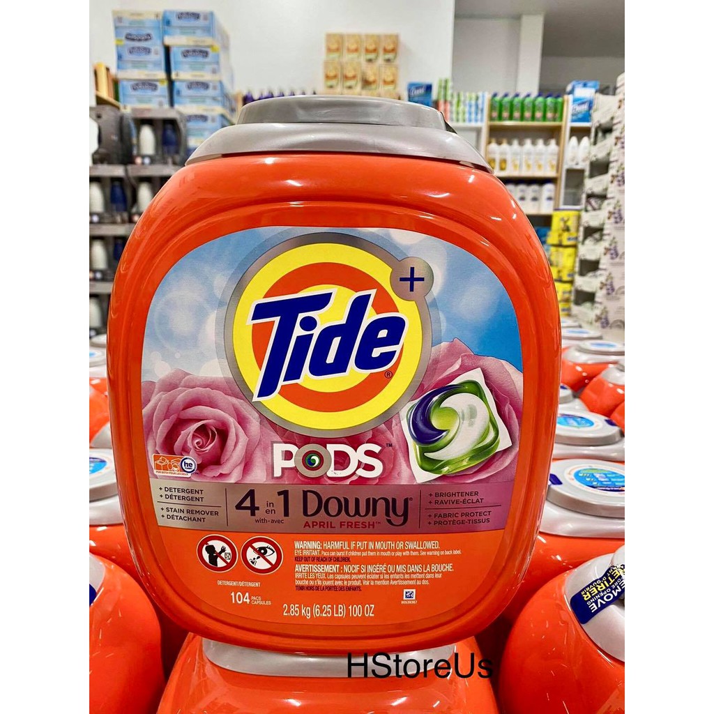 VIÊN GIẶT TIDE PODS DOWNY 4in1 104 VIÊN
