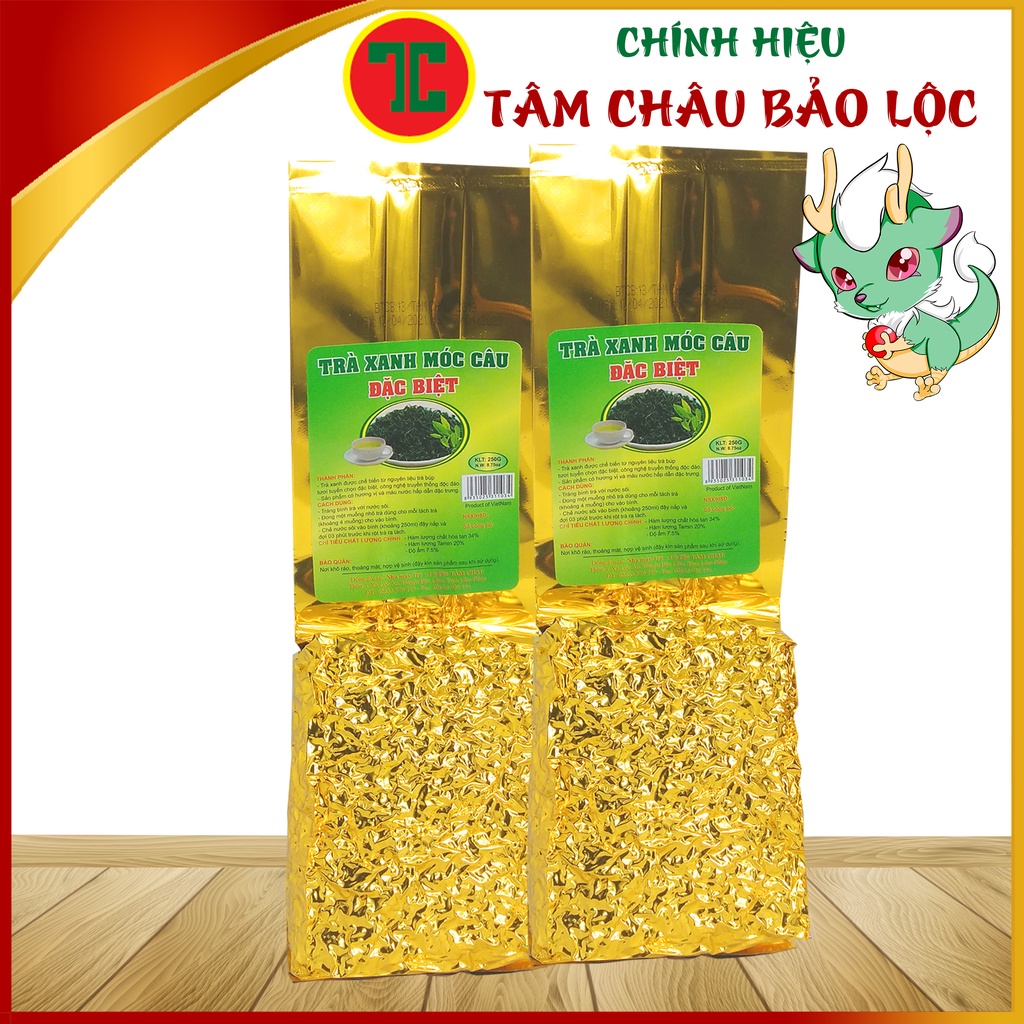 Trà Xanh Móc Câu Đặc Biệt 250G Bao Nhôm Sang Trọng - Chính hiệu TÂM CHÂU BẢO LỘC