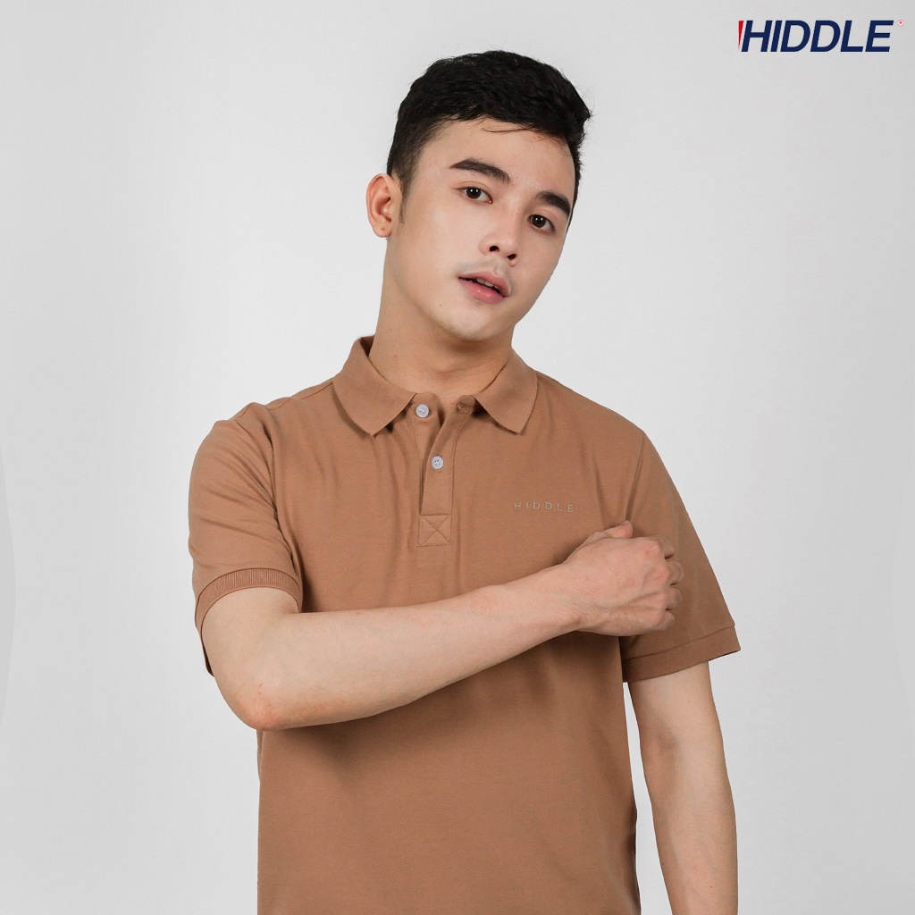 Áo polo nam cao cấp vải cotton cá sấu cổ bẻ in nổi 9 màu HIDDLE có đủ size từ 50 - 85kg