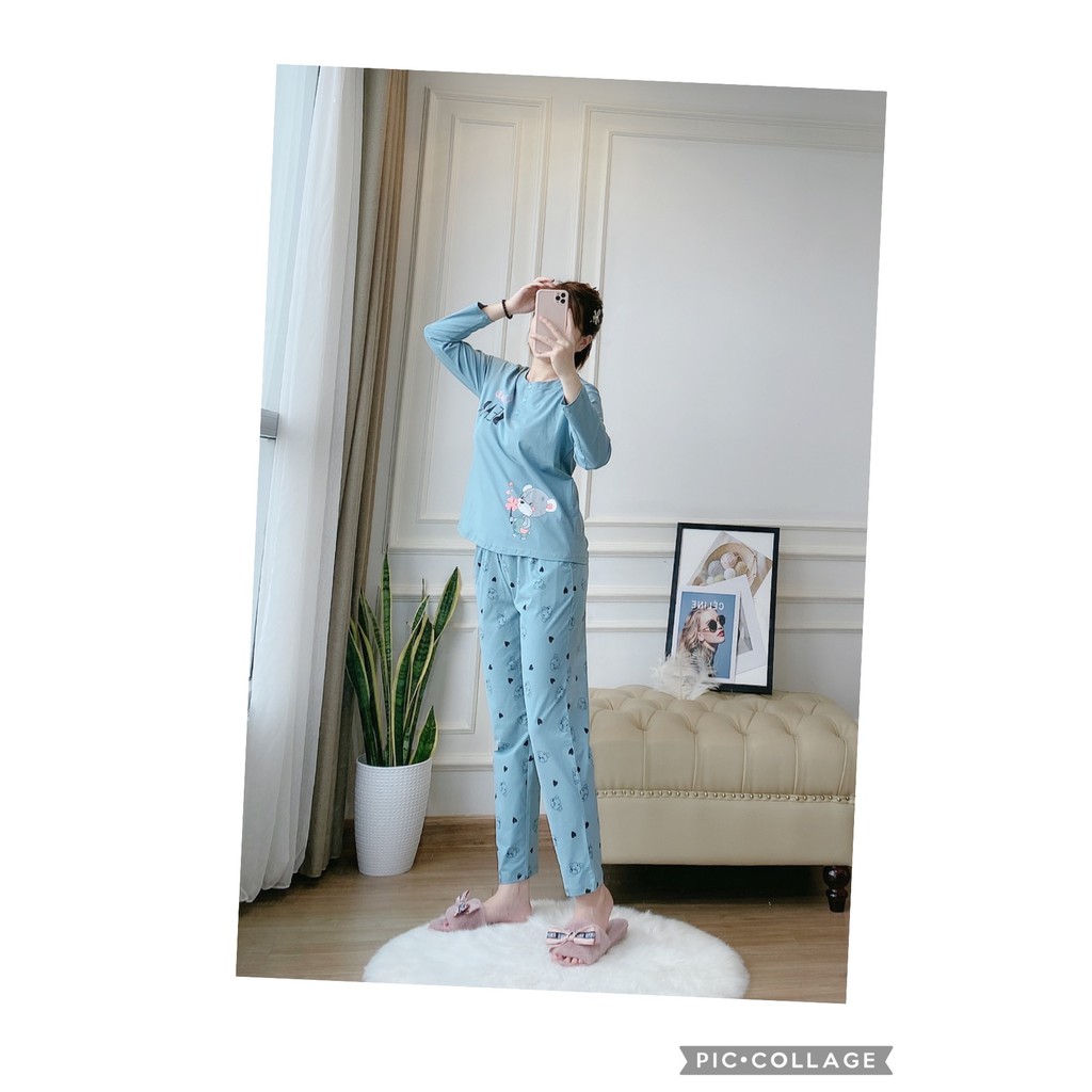 Bộ Mặc Nhà Dài Tay 𝐂𝐨𝐭𝐭𝐨𝐧 𝐌𝐮𝐣𝐢  Thu Đông 2021 𝐆𝐢𝐚𝐧𝐠𝐤𝐨𝐢𝐯𝐧𝐱𝐤