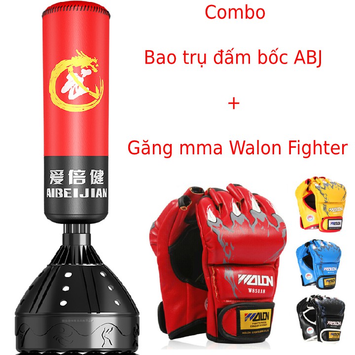 Bao Cát Trụ Đấm Bốc ABJ Thế Hệ Mới Tặng Găng Đấm Bốc MMA- Nhanh Hơn, Ưu Việt Hơn - Dành cho phòng tập, dân chuyên nghiệp