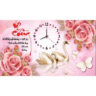 Tranh đính đá đồng hồ y8115