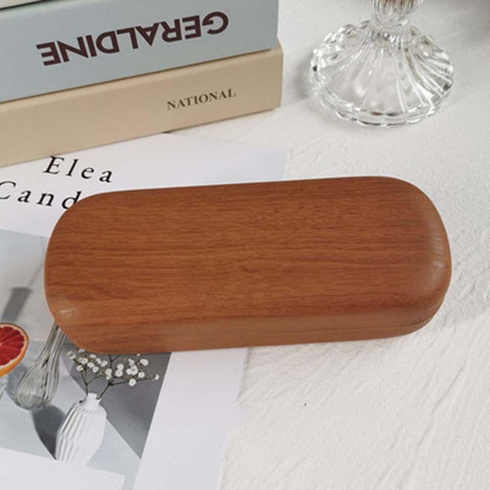 Hộp Đựng Mắt Kính Giả Gỗ Bằng Da PU Tiện Dụng