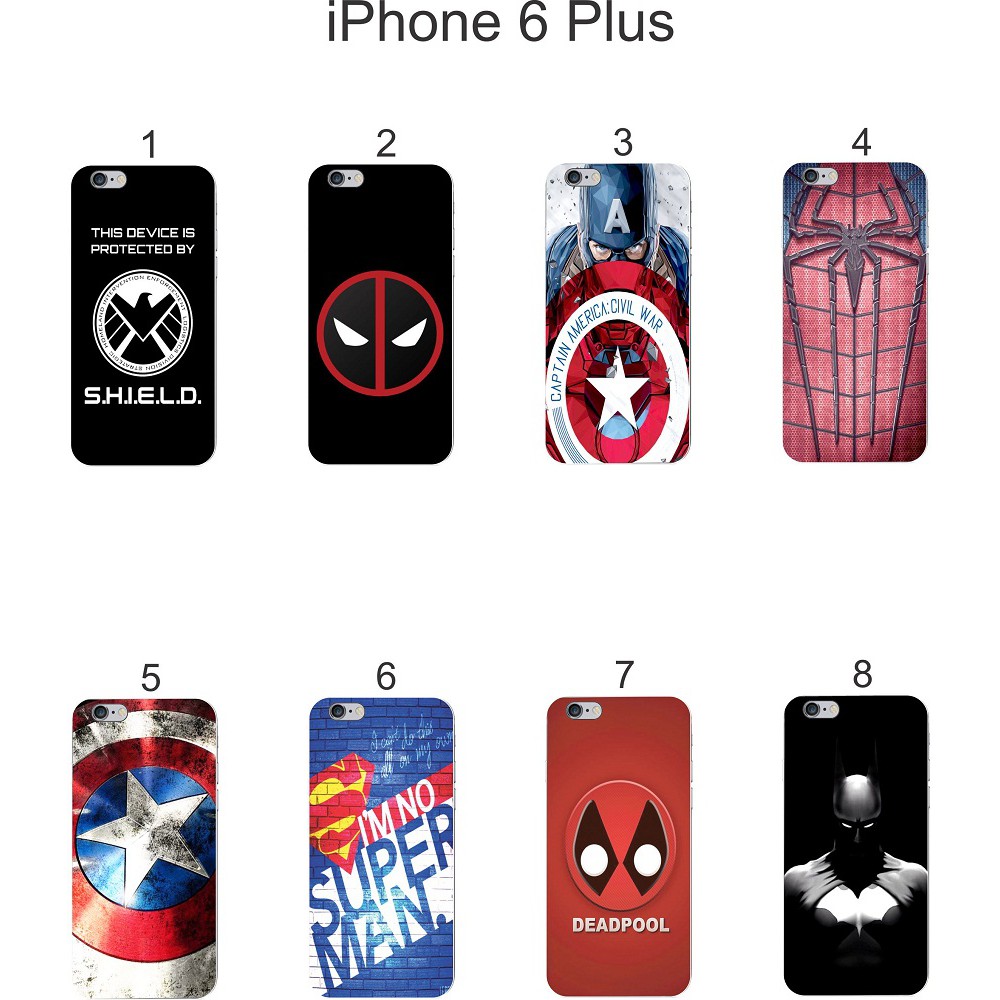 Ốp lưng iPhone 6 Plus dẻo in hình Siêu Anh Hùng M2