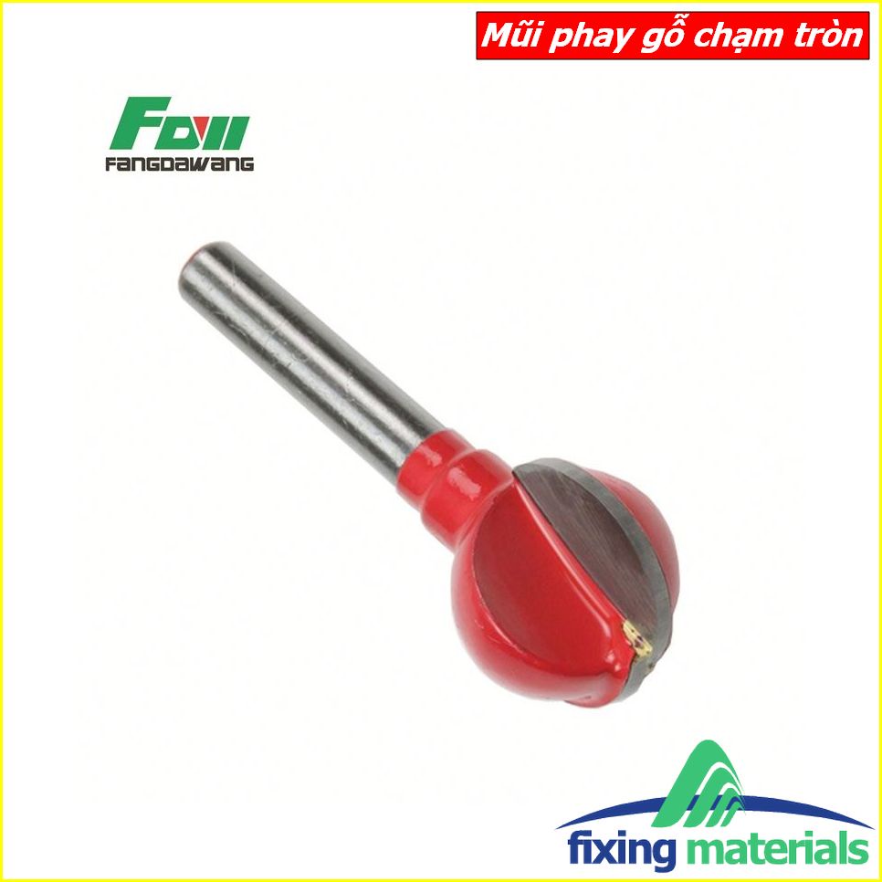 Mũi phay gỗ chạm tròn, cốt 6.35mm-12.7mm (Mũi router, mũi soi gỗ)