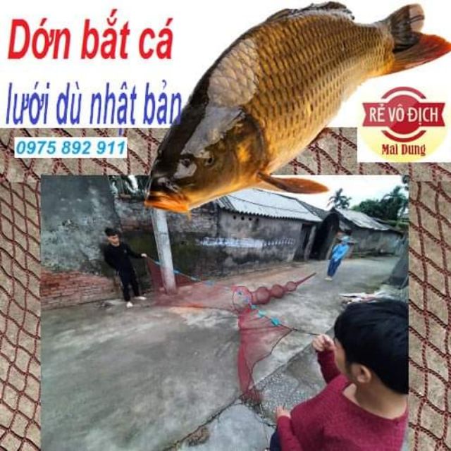 Dớn bắt cá to - lưới dù nhật bản