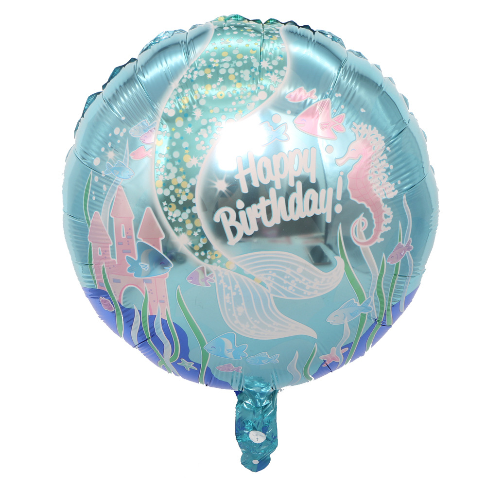 Bong Bóng Nhôm Hình Nàng Tiên Cá Trang Trí Tiệc Sinh Nhật