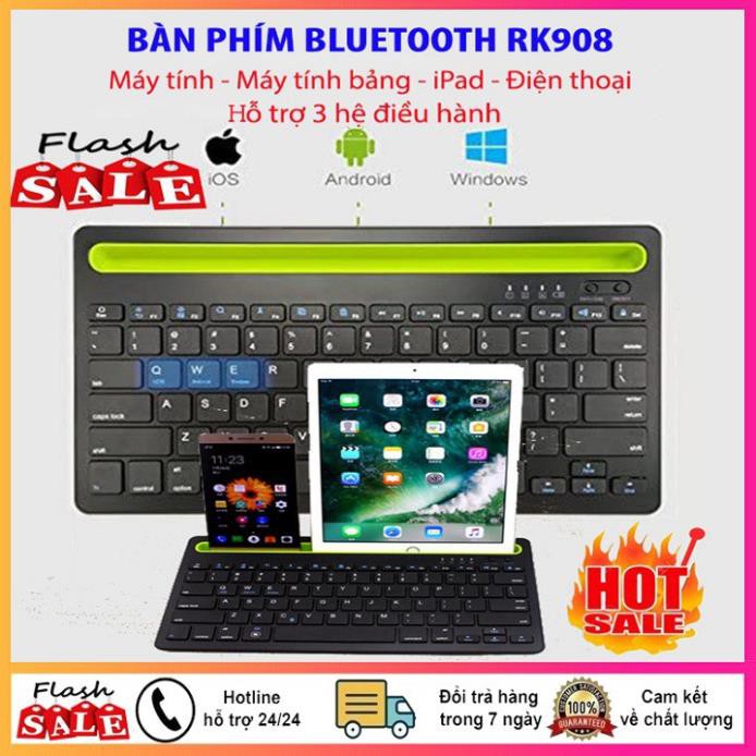 [Mã 267ELSALE hoàn 7% đơn 300K] Bàn phím đa thiết bị RK908