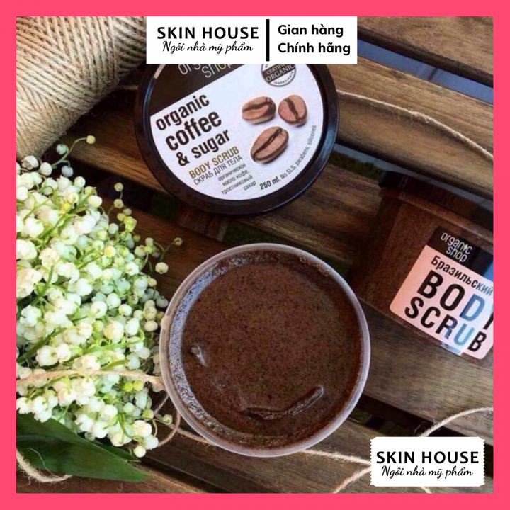 Tẩy Tế Bào Chết Toàn Thân Organic Shop Organic Coffee &amp; Sugar Body Scrub 250ml