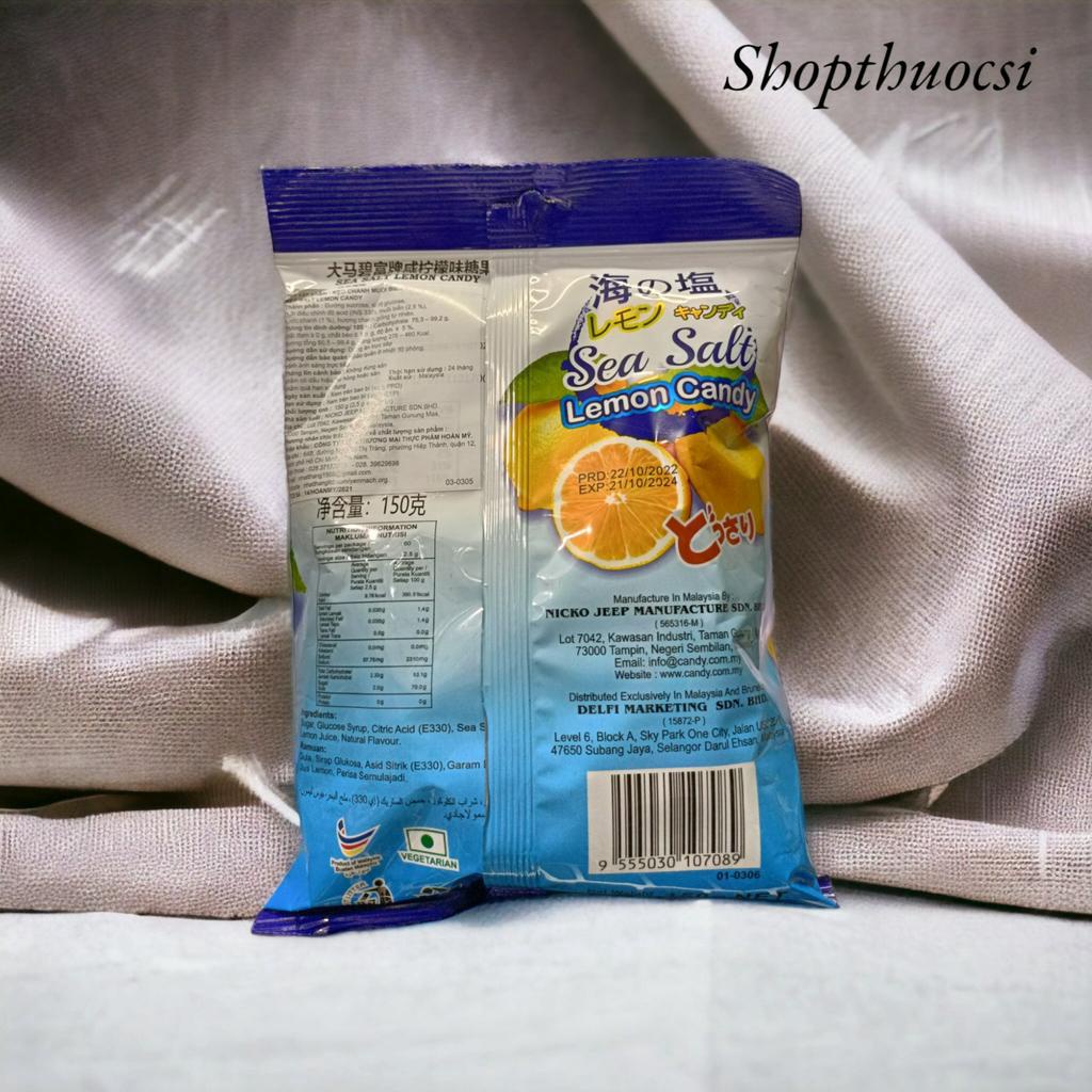 KẸO CHANH MUỐI BIỂN  NICKO JEEP Sea Salt Lemon Candy