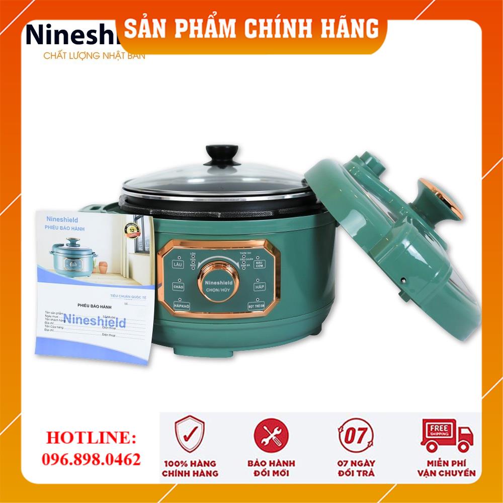 Nồi Áp Suất Điện NINESHIELD Công Nghệ Nhật, Nồi Hầm Điện Nấu Cháo Chậm Cho Bé Cao Cấp [CHÍNH HÃNG] - Nồi Điện Đa Năng