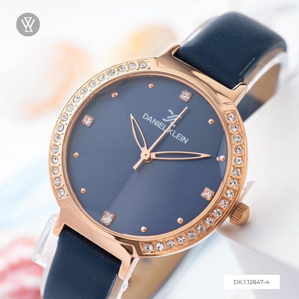 Đồng Hồ Quartz Nữ Daniel Klein Premium WATCHSTORE DK.1.12847-4 Mặt Kính Khoáng 35mm, Dây Da, Vỏ Thép Không Gỉ