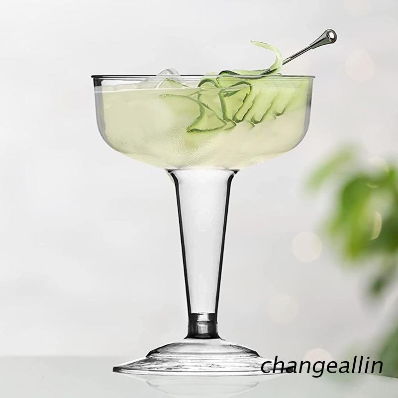 Set 12 ly uống cocktail 4 ounce bằng nhựa trong suốt dùng một lần