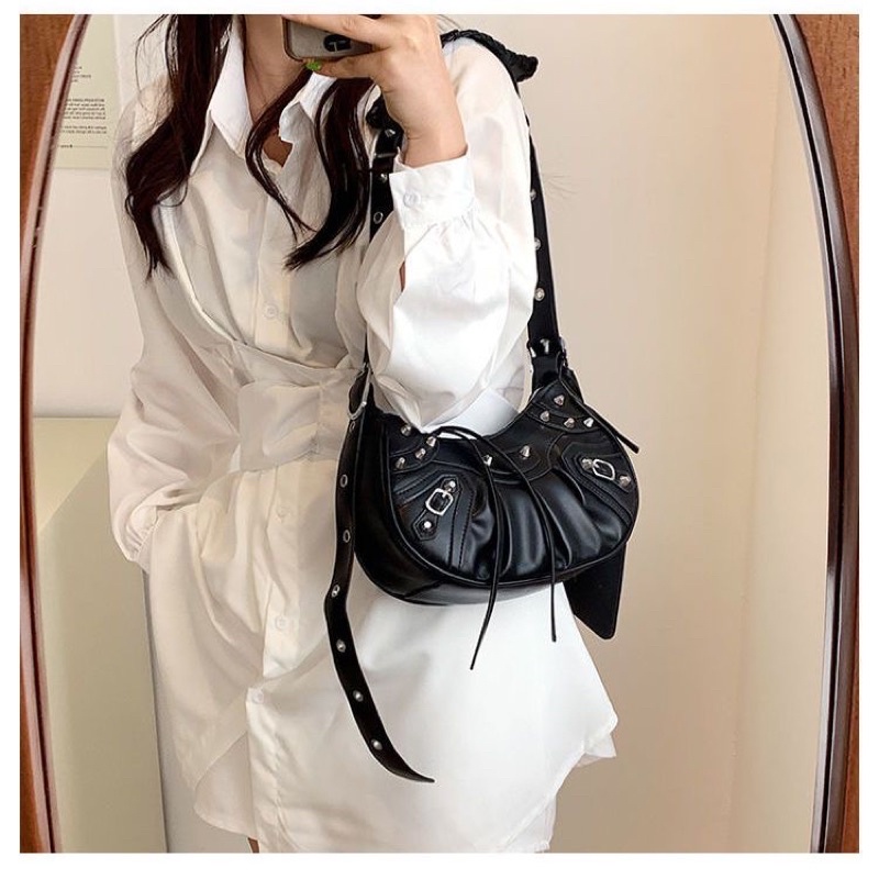 Túi xách 3 chi tiết balen quai chéo dáng balen