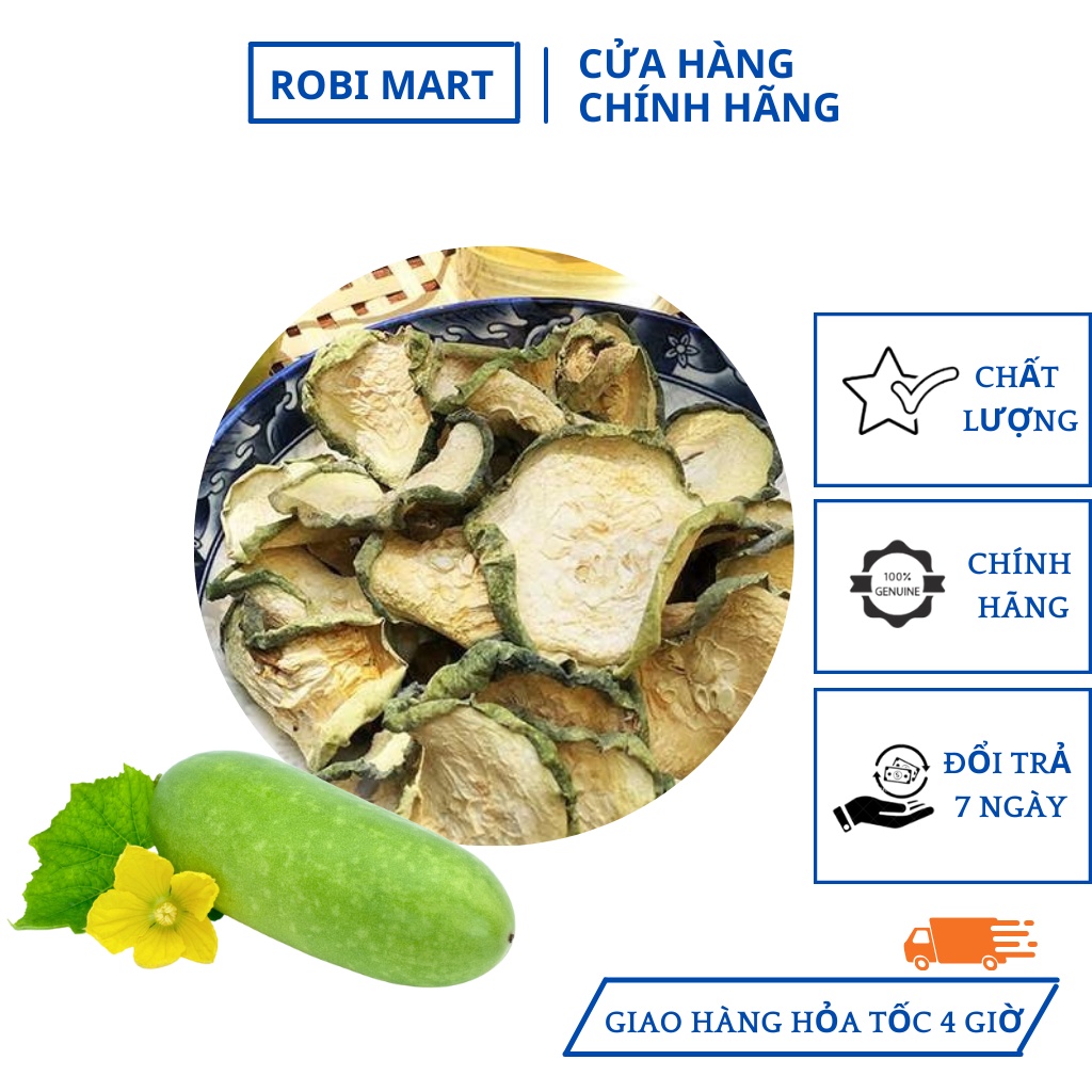 Bí đao thái lát sấy lạnh Robimart gói 200g - Giảm cân thanh nhiệt đẹp da