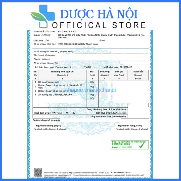 Hoạt huyết tăng cường trí nhớ An dưỡng não Ginko Biloba 360 giảm đau đầu, hoa mắt, chóng mặt – Hộp 60 viên