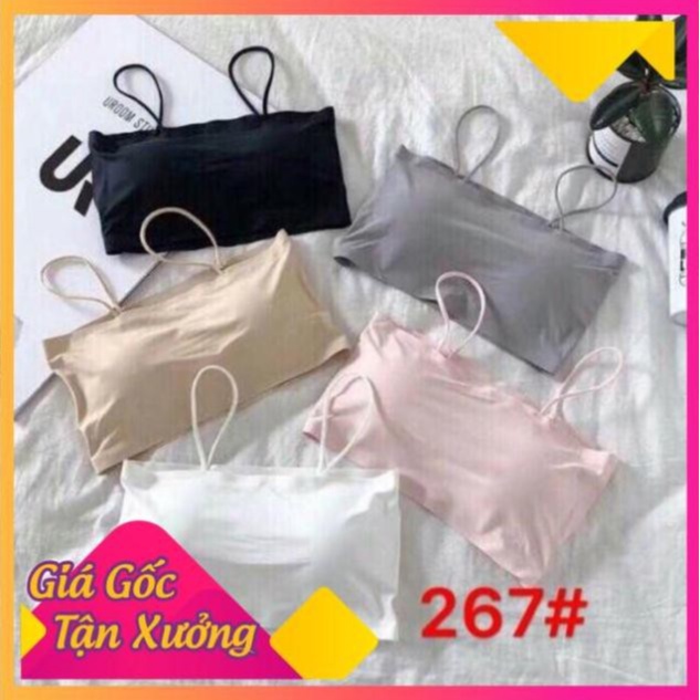 Áo Bra Quây Trơn 2 Dây Chất Liệu Thun Lạnh 8881