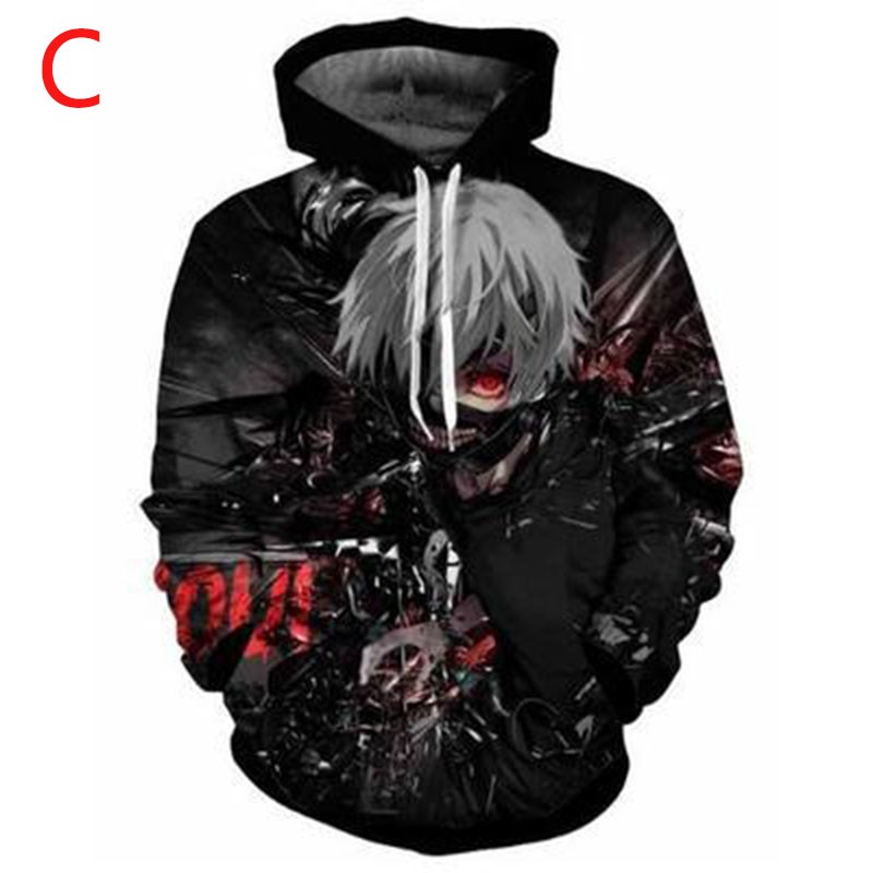 Áo khoác nam tay dài có nón in hình nhân vật Anime Tokyo Ghoul | BigBuy360 - bigbuy360.vn