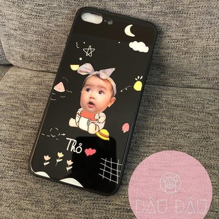 Ốp lưng thiết kế ghép hình Chibi đáng yêu kèm in tên theo yêu cầu hỗ trợ tất cả dòng máy - Đậu Case