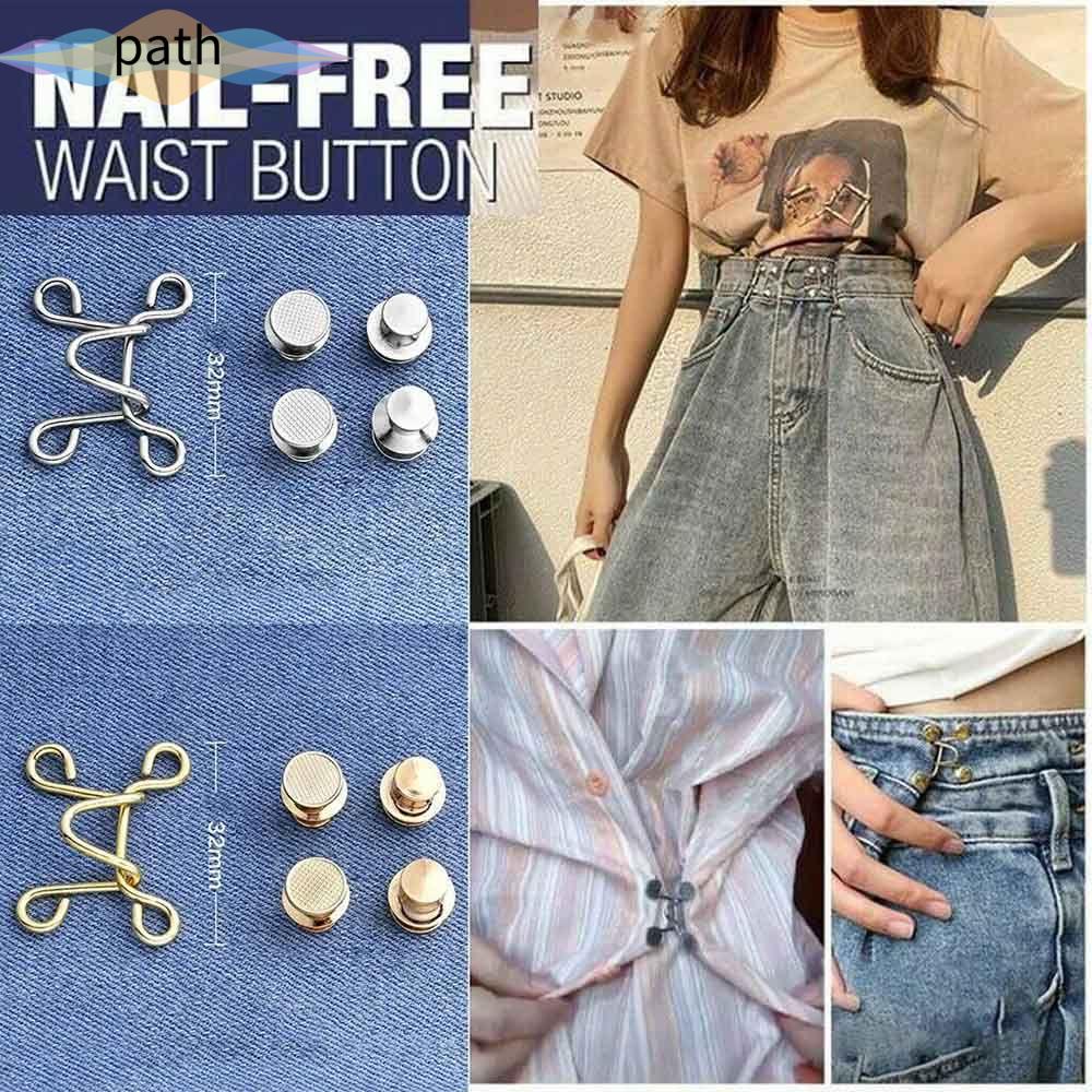 Khuy Bấm Thắt Chặt Lưng Quần Jean Không Cần Đóng Đinh 27 / 32mm Có Thể Tháo Rời Tiện Dụng Cho Nam / Nữ