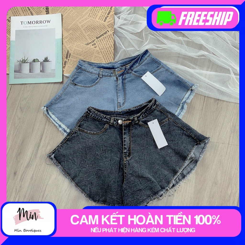 Quần short jean xoè - Quần jean nữ