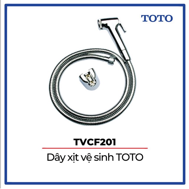 Vòi Xịt Toilet TOTO TVCF210(dây inox đầu mạ crom) - hàng chính hãng có phiếu bảo hành