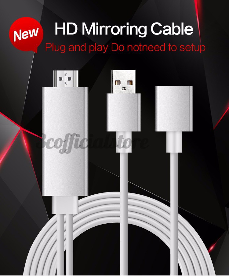 Cáp Chuyển Đổi Mhl Micro Usb Sang Hdmi 6ft 3 Trong 1 Hd 1080p Type-C Cho Iphone5 5s 6 6s Se 7 7plus Samsung S5 S6