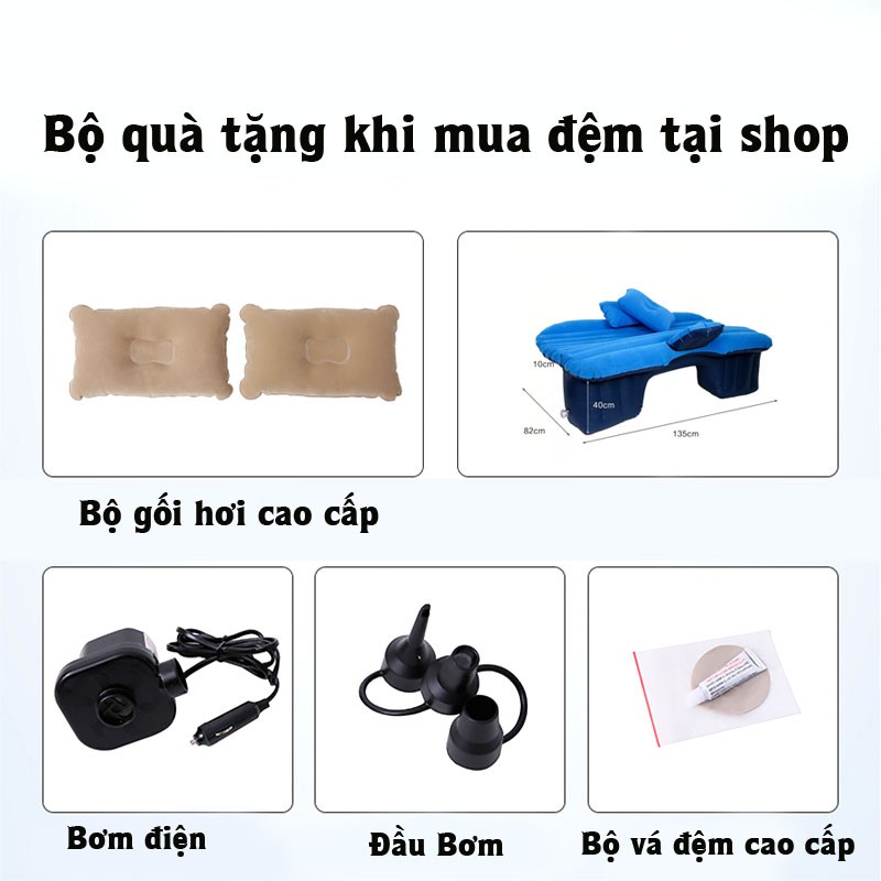 Đệm hơi oto cao cấp loại 1 - Tặng kèm bơm điện, gối, miếng vá dự phòng | BigBuy360 - bigbuy360.vn