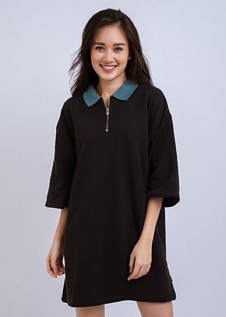 Đầm Suông Nữ Phối Khóa hàng VNXK